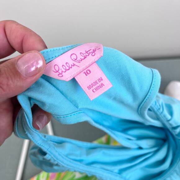 Lilly Pulitzer Girls Little Loranna Dress Multi Elephant Ears 10 - Picture 5 of 6